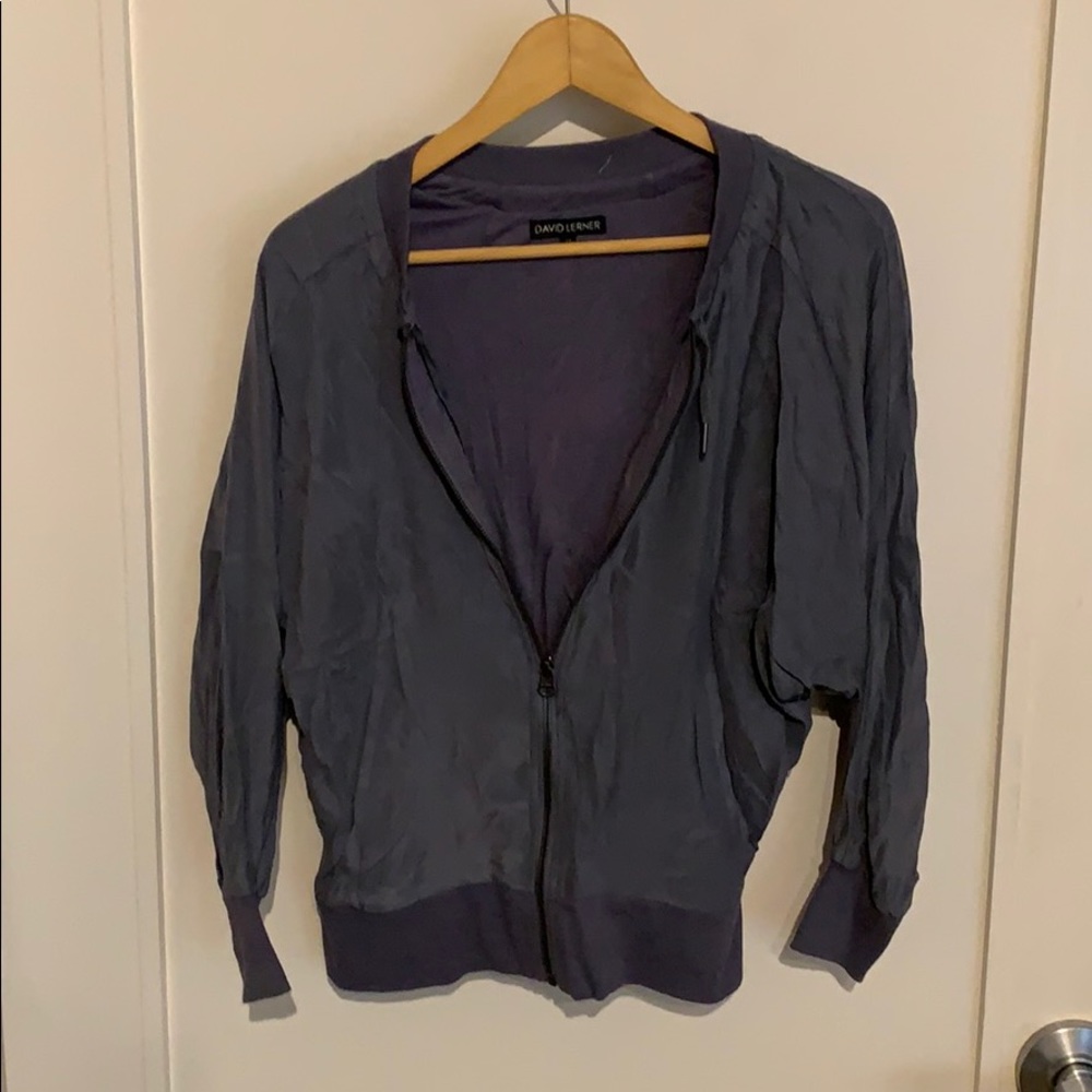 David Lerner blue jacket cotton size xs